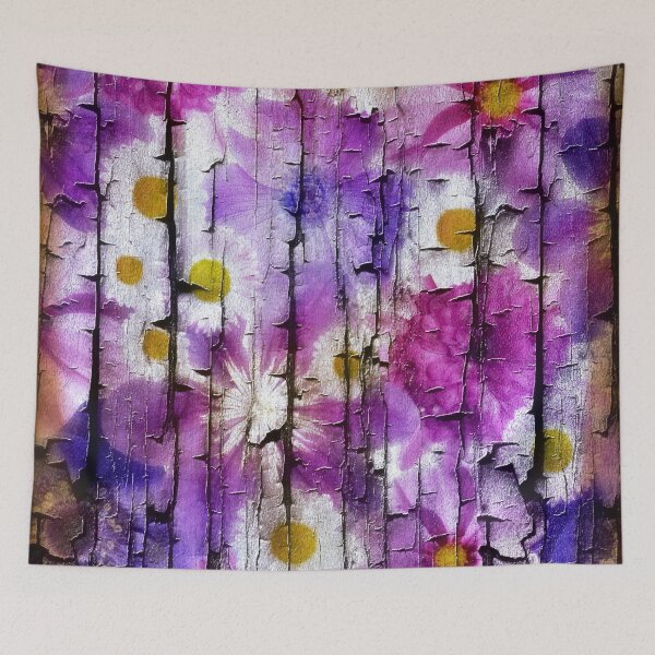 Item preview, Pretty Wood Burnt Floral Flower Print designed and sold by Mary Riley.