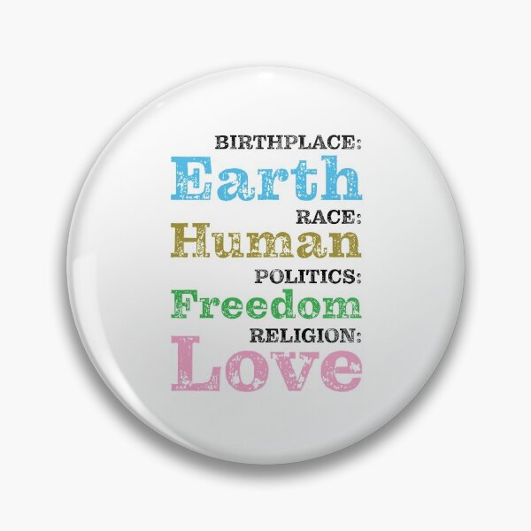 Item preview, Birthplace Earth Race Human Politics Freedom Religion Love - Black designed and sold by LookFrog.