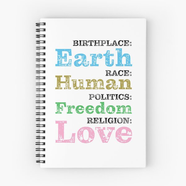 Item preview, Birthplace Earth Race Human Politics Freedom Religion Love - Black designed and sold by LookFrog.