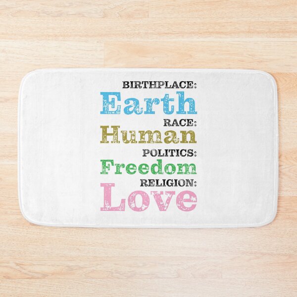 Item preview, Birthplace Earth Race Human Politics Freedom Religion Love - Black designed and sold by LookFrog.