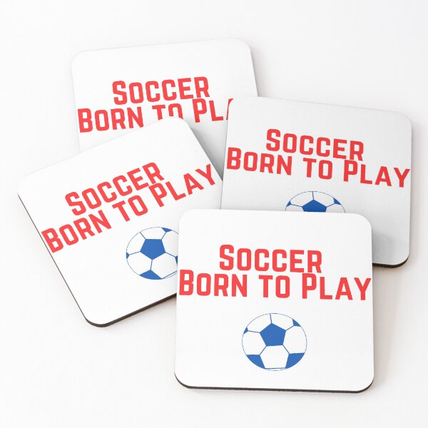 Item preview, Soccer Born to Play Red Blue  designed and sold by Craftdrawer.