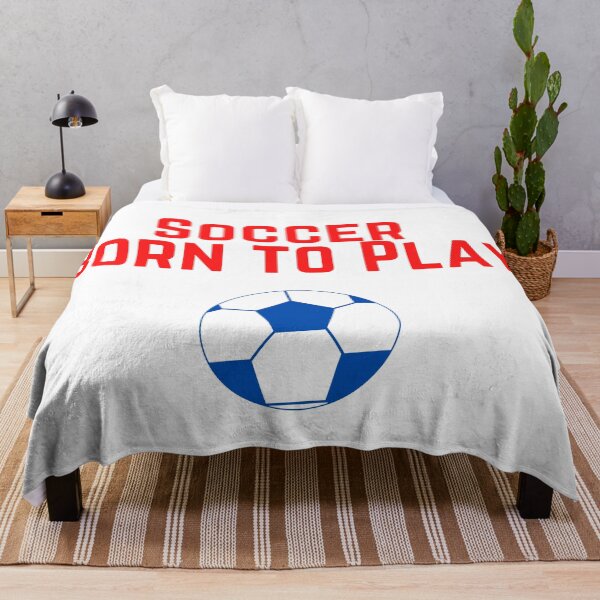 Item preview, Soccer Born to Play Red Blue  designed and sold by Craftdrawer.