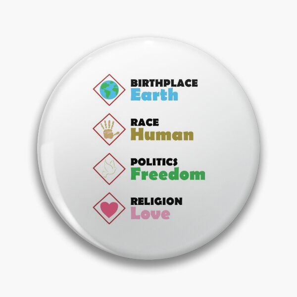 Item preview, Birthplace Earth Race Human Politics Freedom Religion Love - Black designed and sold by LookFrog.