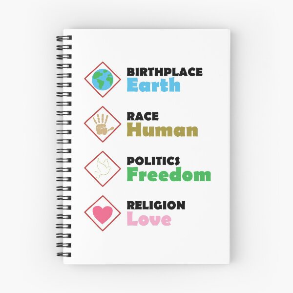 Item preview, Birthplace Earth Race Human Politics Freedom Religion Love - Black designed and sold by LookFrog.