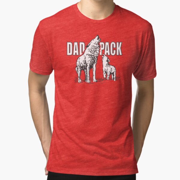 Wolf Dad Howling Pack Tri-blend T-Shirt