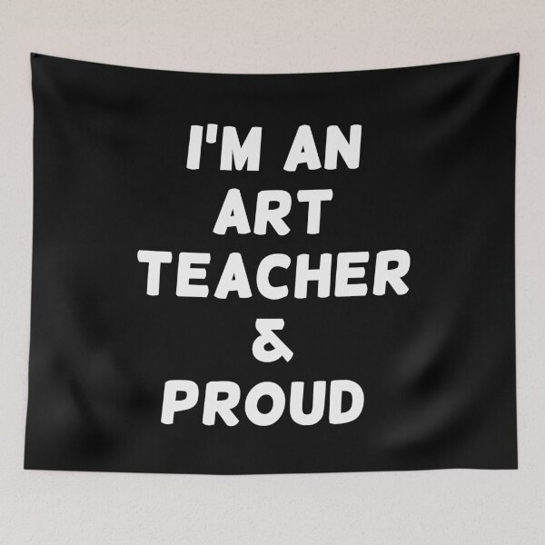 Item preview, I'M AN ART TEACHER & PROUD - White Writing designed and sold by akaiawa.