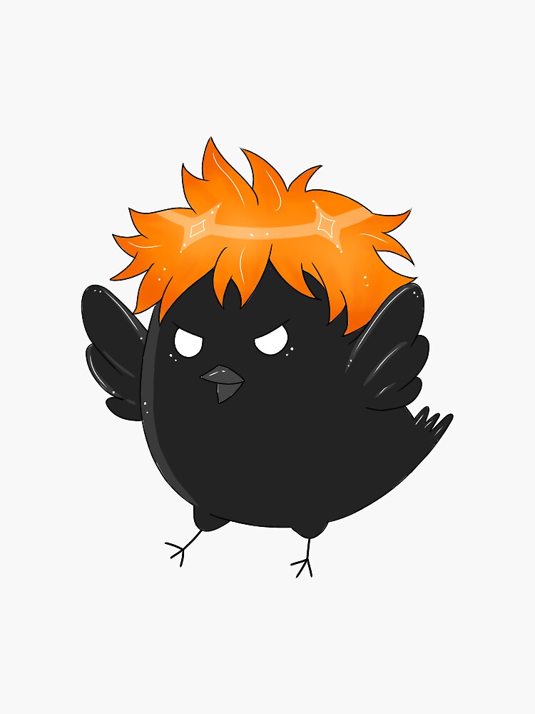 Hinata Shoyo Angry Chibi Crow Sticker For Sale By Eliz Angst Redbubble 4467