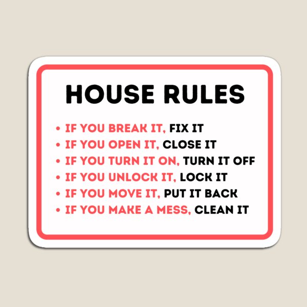 "Funny House Rules for Vacation Rentals" for Sale by IronMark19
