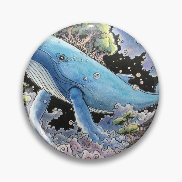 Item preview, Space Whale original illustration designed and sold by EmmaBFantasyArt.