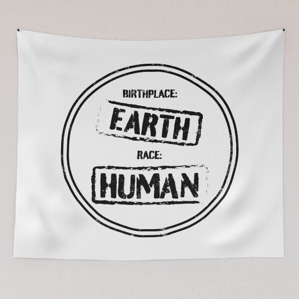 Item preview, Birthplace Earth Race Human Politics Freedom Religion Love - Stamp style - Black designed and sold by LookFrog.