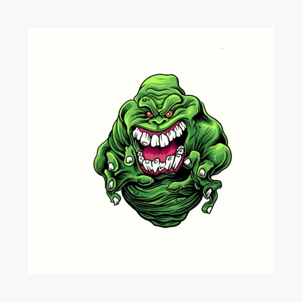 Ghostbusters Green Slimer Art Print By Panda112 Redbubble