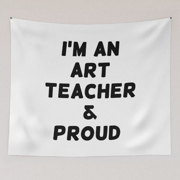 Item preview, I'M AN ART TEACHER & PROUD - Black Writing designed and sold by akaiawa.