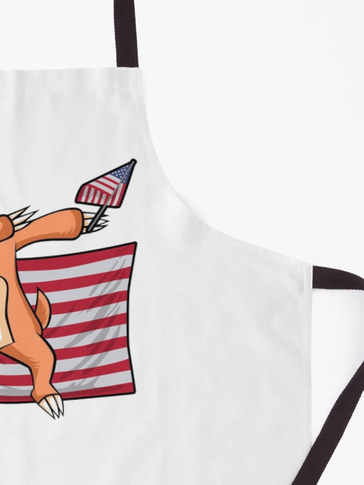 Alternate view of Dab For Freedom Sloth American Flag Apron