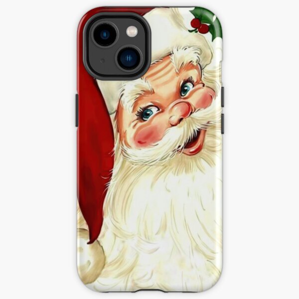 Cute laughing vintage santa iPhone Tough Case
