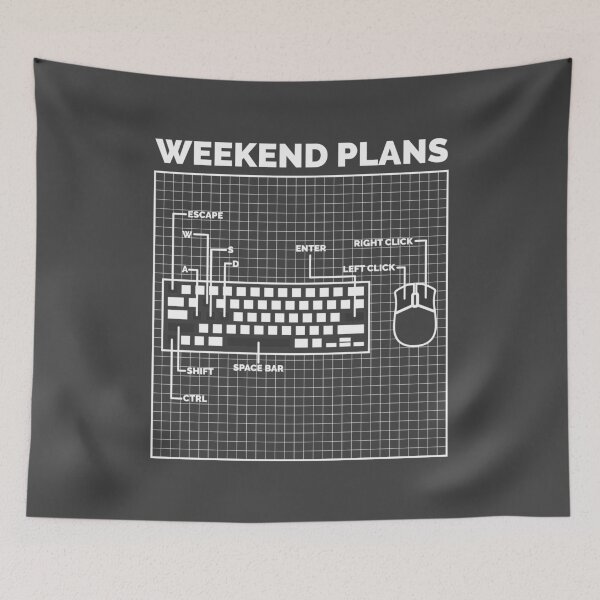 Item preview, WEEKEND PLAN FOR GAMER, FUNNY GAMER GIFT designed and sold by TheFirstOne.