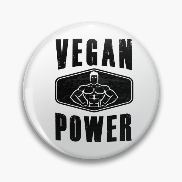 Item preview, Vegan Power - weight training - muscle building and fitness black style designed and sold by dJ-Design.