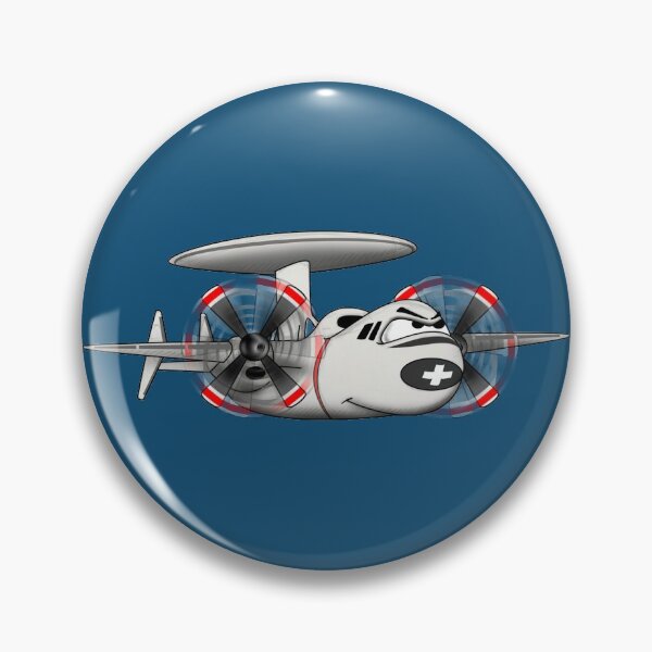 Item preview, E-2 Hawkeye Early Warning AEW Military Aircraft Cartoon Illustration designed and sold by hobrath.
