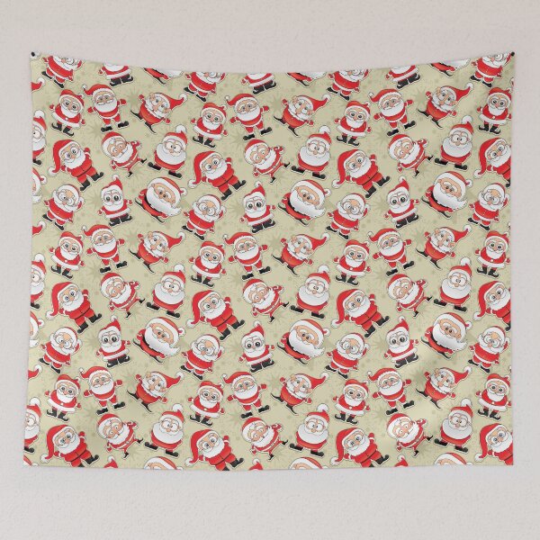 Item preview, Cute Funny Christmas Santa Pattern designed and sold by ForFunDesigns.