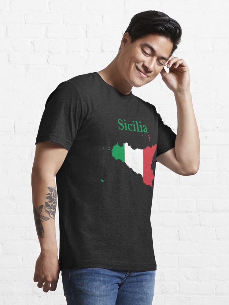 Sicily souvenir t-shirts map design