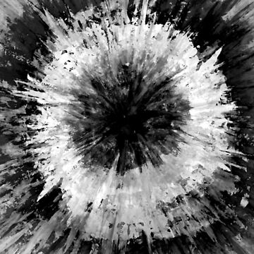 Artwork thumbnail, Black and White Tie Dye Painted Multi-Media Design by AEJdesign