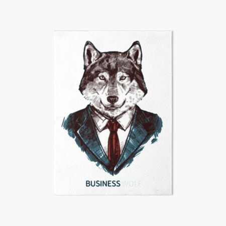 Vista previa del artículo con la obra «Pintura de lobo de negocios», diseñado y vendido por AnthonyVdV.