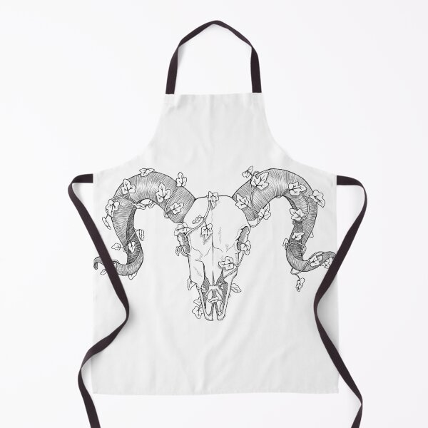 Item preview, Zodiac: Aries - The Ram (Skull and Vines) designed and sold by Kara Hatton.
