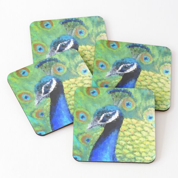 Item preview, Peacock as a polygon - geometric art designed and sold by ApArtPaintings.