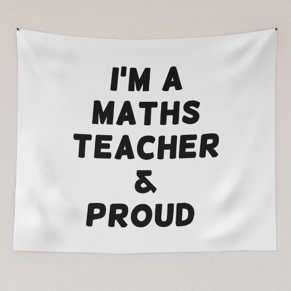 Item preview, I'M A MATHS TEACHER & PROUD - Black Writing designed and sold by akaiawa.