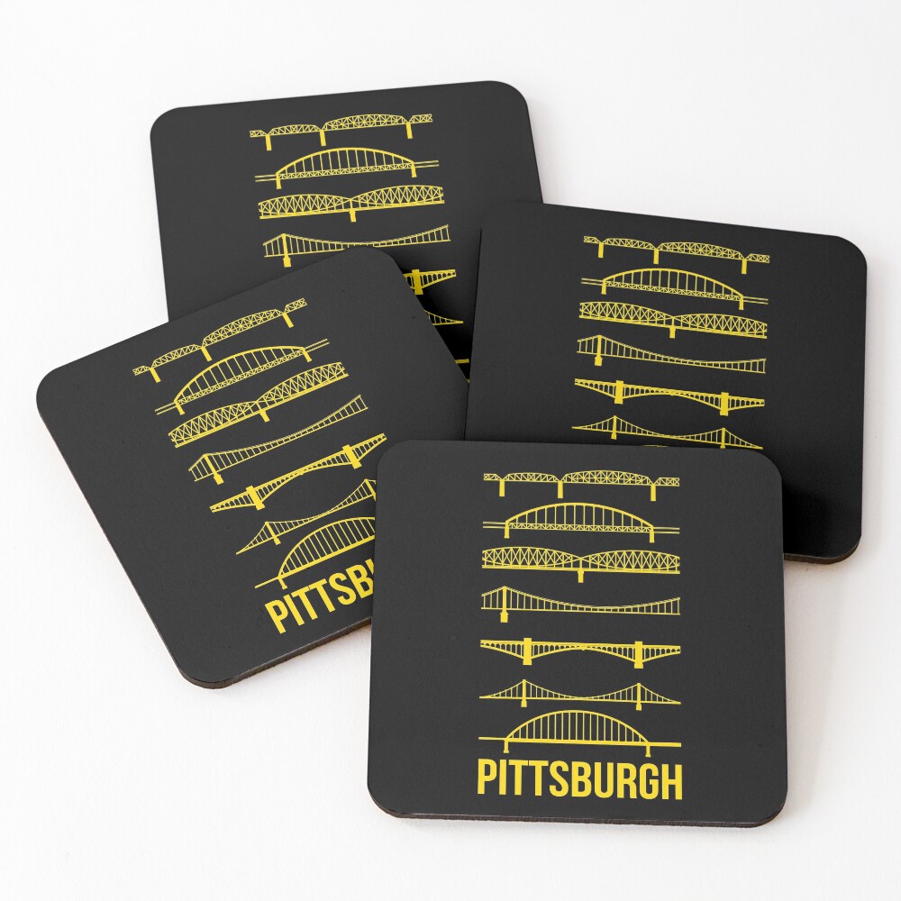 Pittsburgh Bridges Coasters (Set of 4)