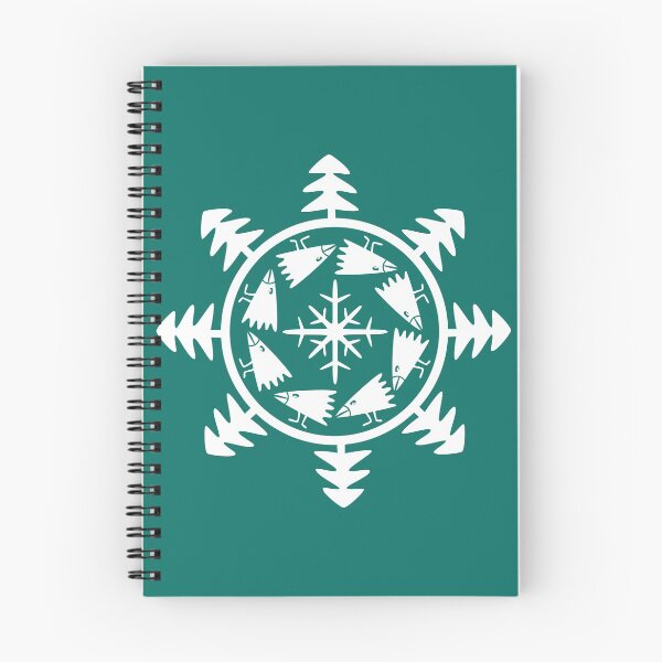 Item preview, Copos de nieve Árbol de Navidad Pájaros Ronda Danza Turquesa y Blanco designed and sold by ArtistGeneva.