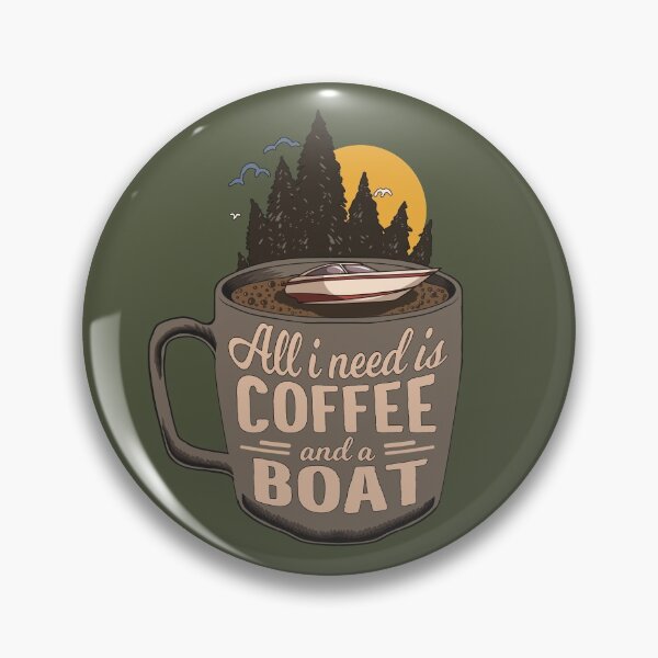 Item preview, Coffee & Motor Boat Cartoon Gift designed and sold by MrEddie10.