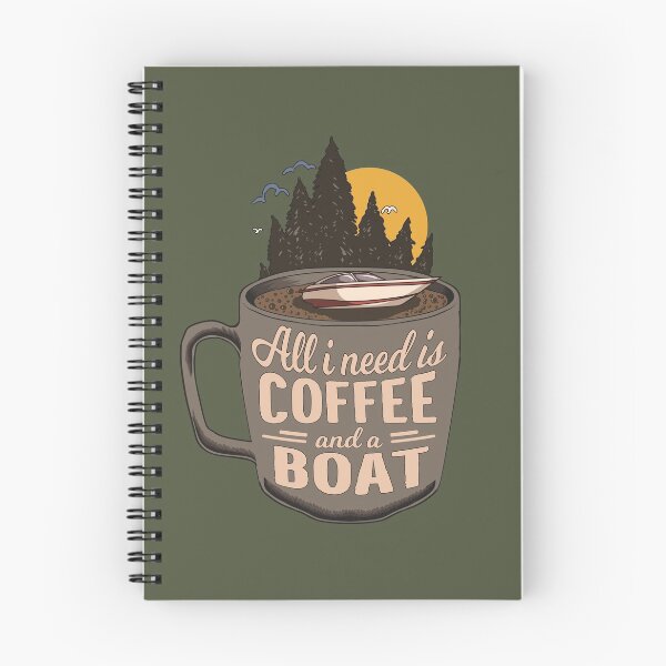 Item preview, Coffee & Motor Boat Cartoon Gift designed and sold by MrEddie10.