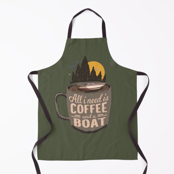 Item preview, Coffee & Motor Boat Cartoon Gift designed and sold by MrEddie10.