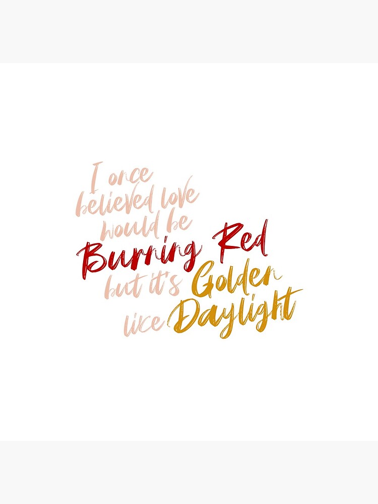 Daylight Lyrics Taylor Swift | Art Print