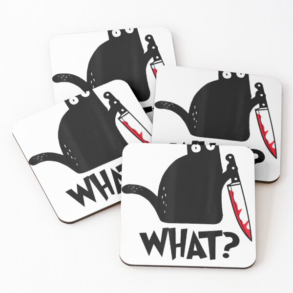 Item preview, Cat What Black Cat, Murderous Cat With Knife designed and sold by Ramon-Hodges-48.