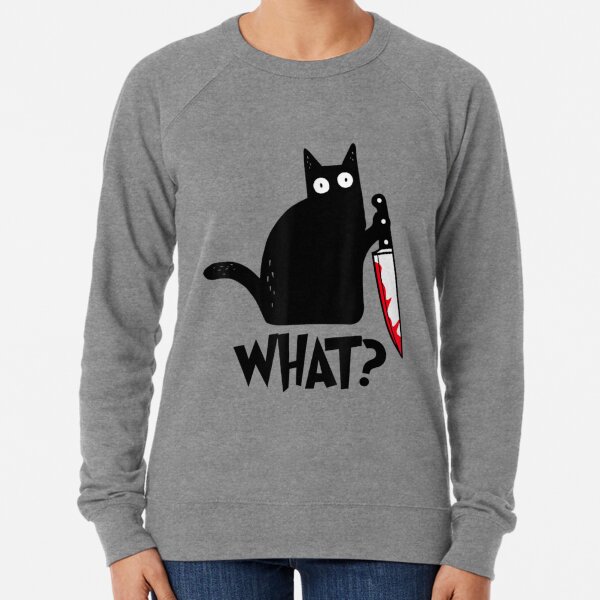 Sweatshirts Et Sweats A Capuche Sur Le Theme Chat Avec Couteau Redbubble