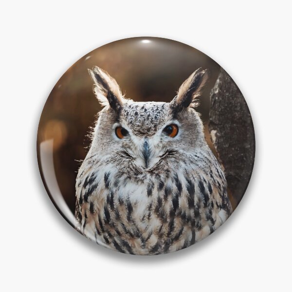 Item preview, Eurasian eagle-owl on a branch designed and sold by EvaWald.