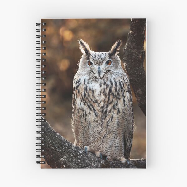 Item preview, Eurasian eagle-owl on a branch designed and sold by EvaWald.