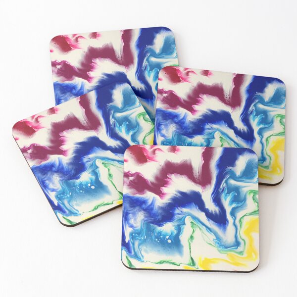 Item preview, Rainbow Rays acrylic abstract painting designed and sold by Color Splash Gallery.