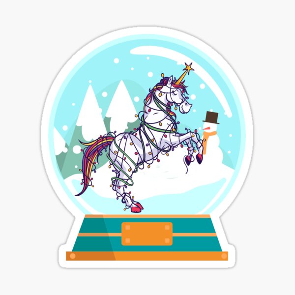 Item preview, Snow Globe Christmas Unicorn designed and sold by Coder-T.