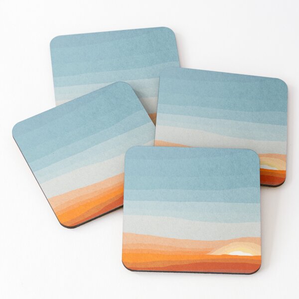 Item preview, Sunset landscape, Mid century art print designed and sold by juliaemelian.