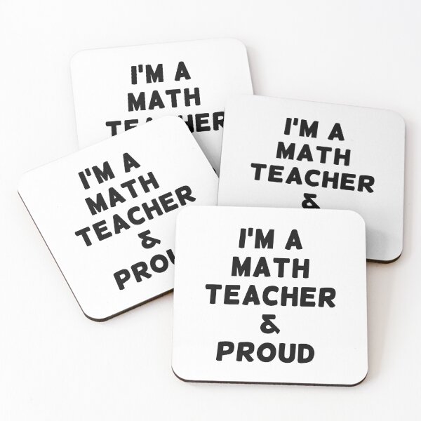 Item preview, I'M A MATH TEACHER & PROUD - Black Writing designed and sold by akaiawa.