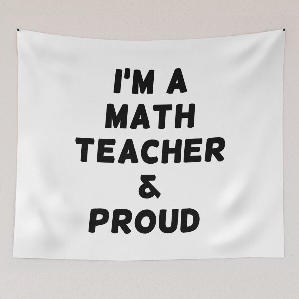 Item preview, I'M A MATH TEACHER & PROUD - Black Writing designed and sold by akaiawa.