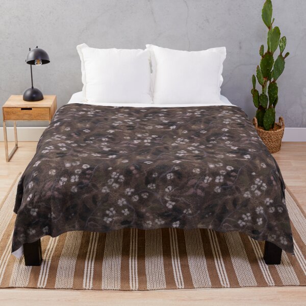 Item preview, Felted Flowers, Floral Pattern, Wool Texture, Sepia Brown designed and sold by Julia Khoroshikh.