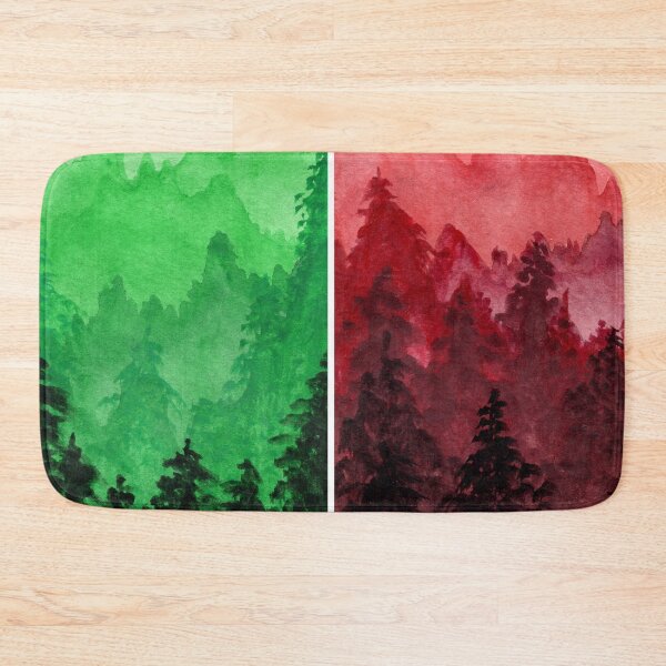 Item preview, Red and Green Christmas Forest designed and sold by JJLosh.