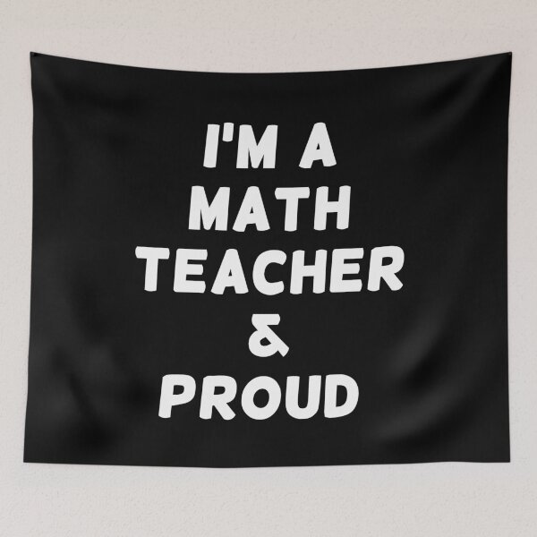 Item preview, I'M A MATH TEACHER & PROUD - White Writing designed and sold by akaiawa.