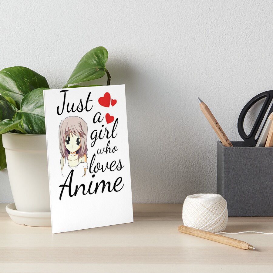 Just A Girl Who Loves Anime: Notebook: Anime Girl Notebook For School Or  College