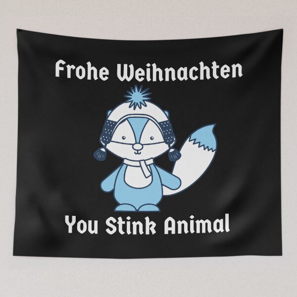 Item preview, Frohe Weihnachten Skunk Feliz Navidad Divertido designed and sold by Time4German.