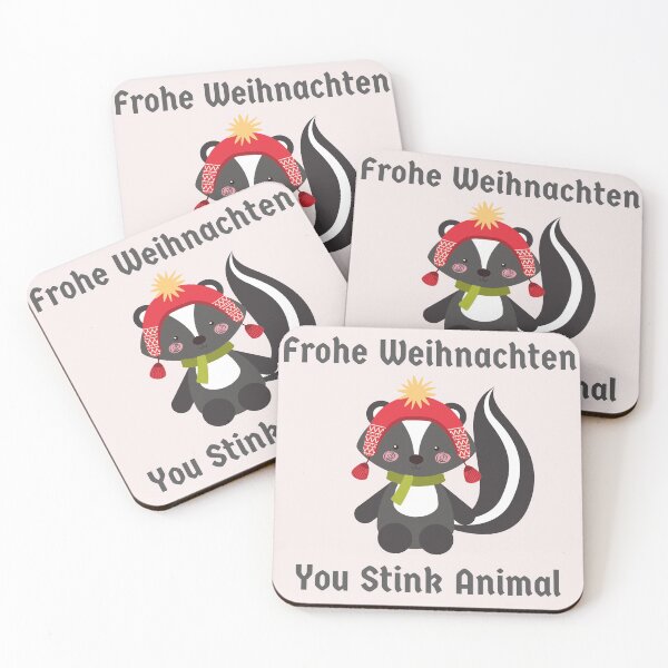 Aperçu de l'œuvre Joyeux Noël Vous Pue Animal Allemand Drôle créée et vendue par Time4German.