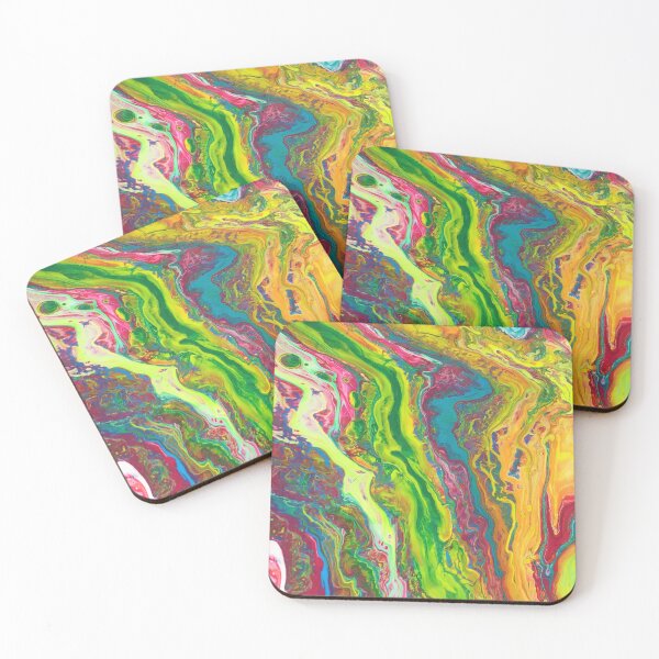 Item preview, Rainbow Opal abstract acrylic painting designed and sold by Color Splash Gallery.